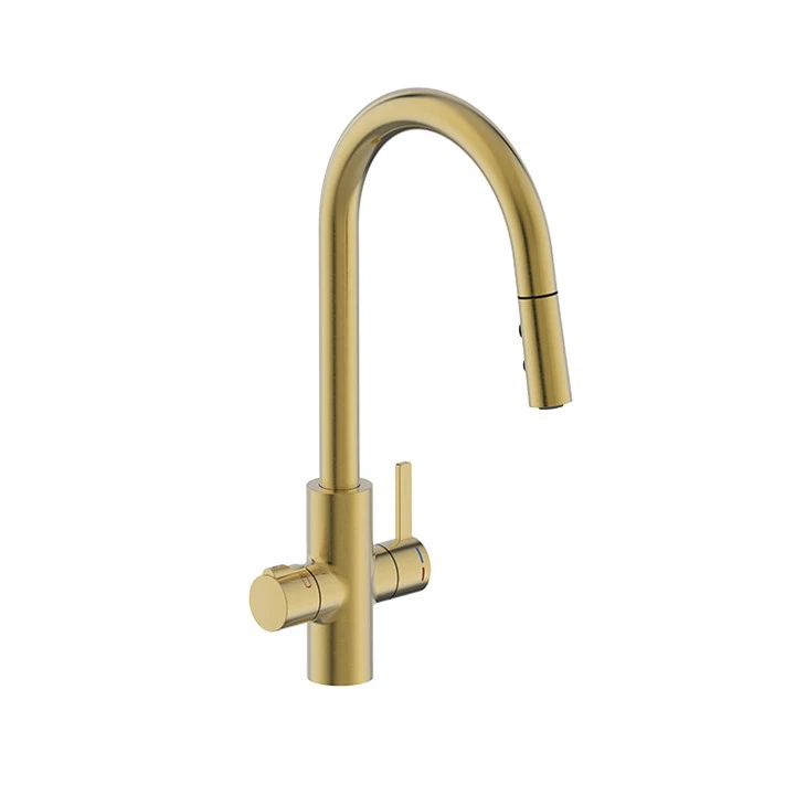 boiling water tap with pull out spray